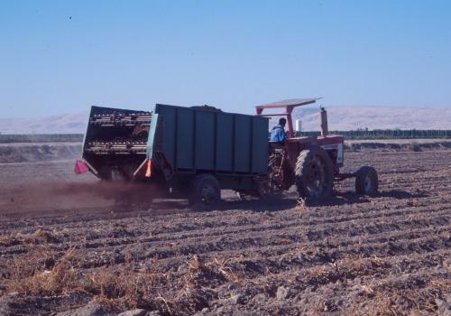 This vegetable producer in Washington State built his own compost spreader from existing equipment.